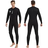 Lemorecn Men's Wetsuit 3/2mm and 5/4mm,Full Wetsuits for Men,Men&lsquo;s 3mm Full Wetsuit Front Zip for Diving Snorkeling Surfing Swimming