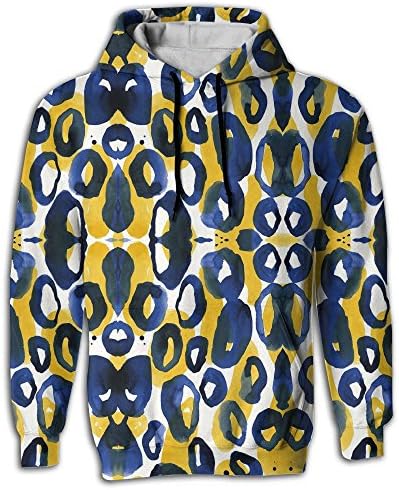 Art Blue Lips Painting Fashion Print Men's Pullover Hoodie Hooded Sweatshirt