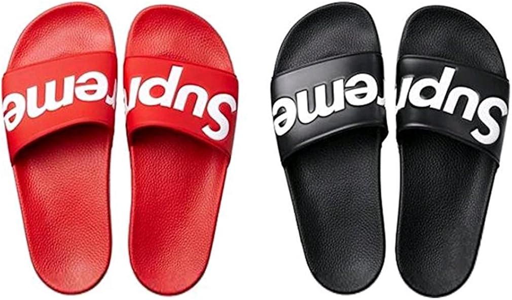 supreme sandals red