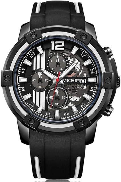 Megir Reloj de pulsera deportivo para hombre con correa de ...