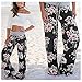 Aifer Women Casual Comfy Chic Floral Drawstring Long Wide Leg Pants