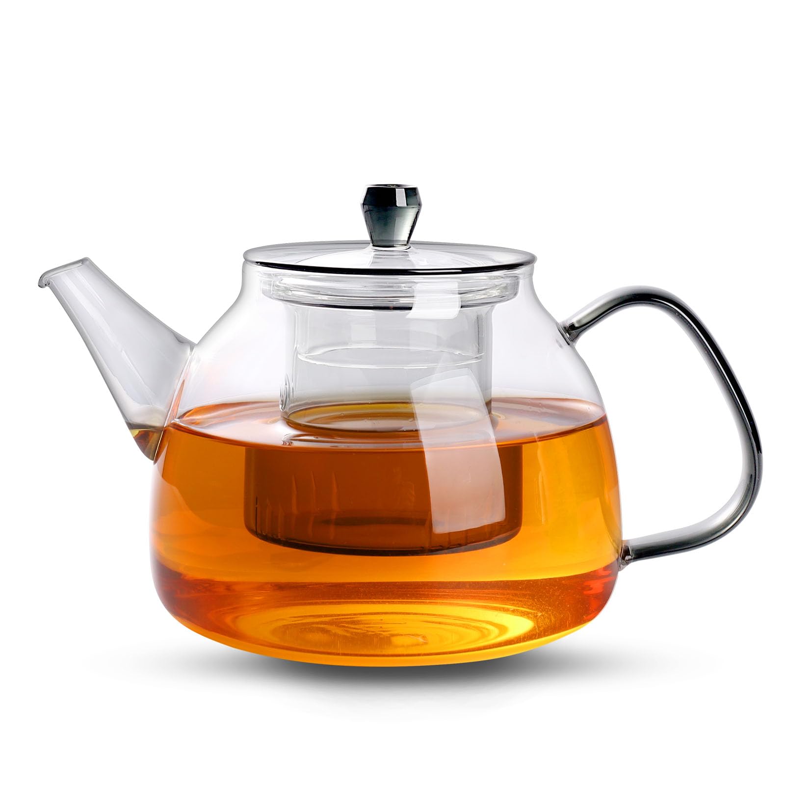Photo 1 of Glass Tea Pot with Infuser for Loose Tea Microwave Stovetop Safe 1000ml/34oz Loose Leaf Tea Infuser Pot