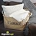 OrganizerLogic Storage Bins - 22” x 15” x 10” Toy Box - Extra Large Storage Basket for Organizing Laundry, Clothes, Blankets, Pillows, Kitchen, Baby, Kids Room, Toys Bin- Jute Storage Baskets