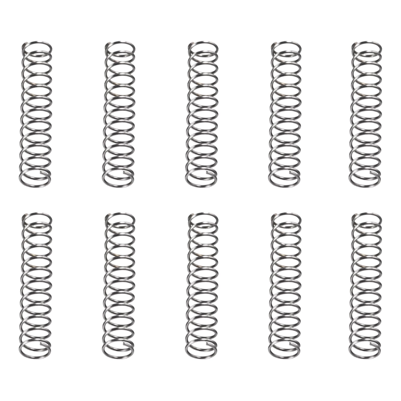 DTGN 0.6x6x30mm(DxODxL) Compression Spring - 10Pack - Good for Machinery - Spring Steel Extension Spring - Gray
