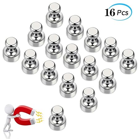 EXTSUD 16PCS Imán de Nevera Imanes para Pizarras con Caja de ...