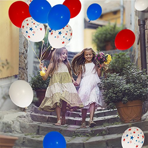 image for Patriotic Decorations Star Latex Balloons (100PACK)Lumiparty 4th of ju
