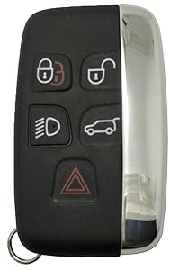 Smart Car Key Fob Shell for Range Rover Keyless Entry Remote Case Replacement (Black)
