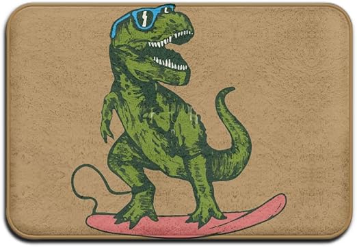 Hotel de lujo Alfombras recámara Happy dinosaurio Surfer con anteojos