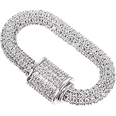 SEWACC Necklace Clasp Rhinestone Necklace Charm Clasp Jewelry Connector Clasp Keychain Clip Hook for Necklaces Jewelry Making