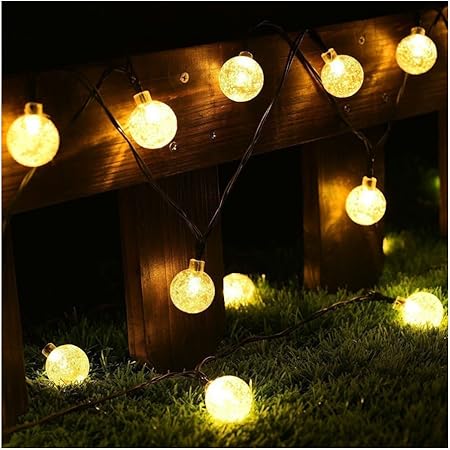 Amazon Com Warm White Outdoor Solar Powered 30 Led String Light
