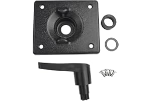 Noteflora ABS For Kayak Canoe Rudder Control Parts Kit, Boat Steering Handle With Square Base, Screws And Gaskets For Watercr