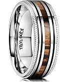King Will 6mm/8mm Titanium Stainless Steel Ring for Men Wedding Band for Men Women Engagement Ring Comfort Fit
