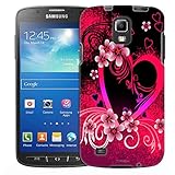 Samsung Galaxy S4 Active Case, Slim Fit Snap On Cover by Trek Pure Love on Black Trans Case