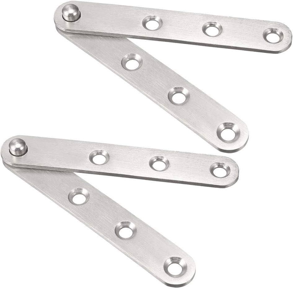 sourcing map 2 Sets Stainless Steel 360 Degree Rotating Door Pivot Hinge 100mm x 16mm, 100mm x 16mm,2 pcs