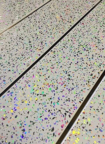DBS Platinum White Sparkle Chrome 5mm Bathroom Ceiling Panels Wall Cladding (16 Pack), Platinum,white,chrome - Image 4