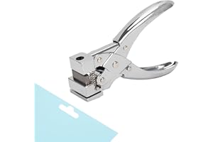 LYHLYA T-Slot Hole Punch Heavy Duty - Handheld Punch for ID Cards, Plastic, Cardstock, Cardboard & PVC - Sharp Visible Blade Edge, Durable Zinc Alloy Construction, Easy Spring Action for Fast, Clean Holes