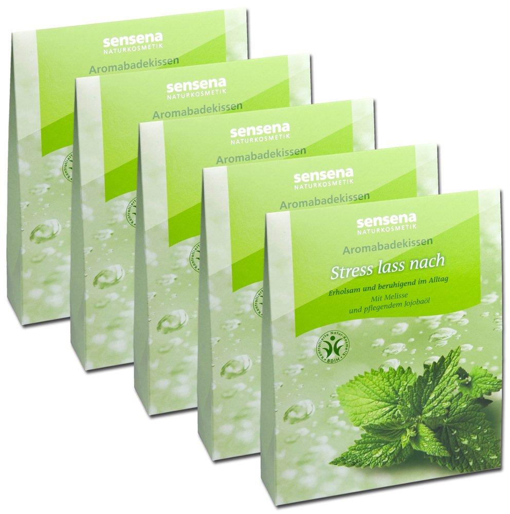 Sensena Natural Cosmetics Aroma Bath Pillow Value Pack "Release Stress", 5X 60 g
