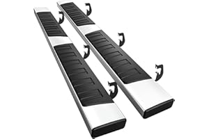 PERFIT LINER Running Boards 6 Inches for Double Cab Chevy Silverado/GMC Sierra 2007-2018 1500 | 2019 Limited/LD | 2007-2019 2500HD/3500HD (2 Full 2 Half Size Doors) Stainless Steel Side Steps Rails Nerf Bars 6"