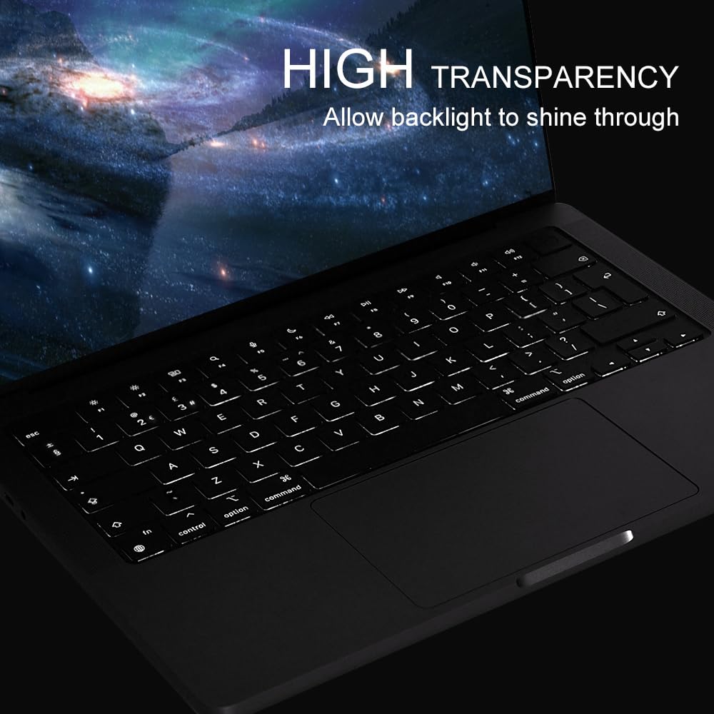 Keyboard Cover for MacBook Pro 14/16 Inch & Air 13.6/15 Inch M4 M3 M2 Pro/Max Chip 2025-2021 Model A3112 A3185 A3403 A3401 A3186 A3240 A3241 Keyboard Protection Accessories