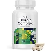 VHC Thyroid Support Supplement for Women & Men,Complex with Iodine,Selenium,B12,Zinc,Ashwagandha,Non-GMO,Capsule Supplements (1)