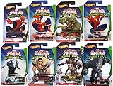 Hot Wheels Marvel Ultimate Spider-Man Comic Super Hero Sinister 6 Car Set Electro Fandango / Lizard Power / Doctor Octopus / Kraven / Spider-man Bedlam / Spider-Man Zotic / Rhino Repo Duty Tow Truck