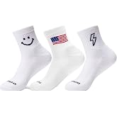 DEL CAMPO Performance Golf Socks &ndash; Premium Quarter-Height, Moisture-Wicking Athletic Socks with Mixed Designs Variety 3-Pack