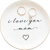 PUDDING CABIN Mom Gifts: I Love You Ring Dish for Mom's Birthday, Valentines, Christmas & Wedding
