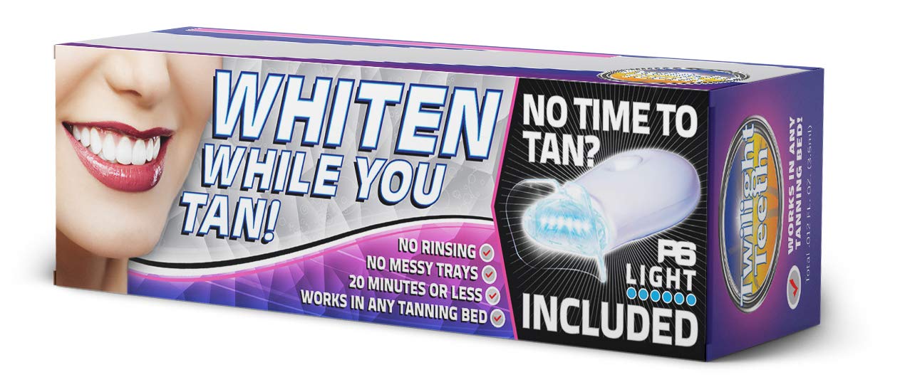 Twilight Teeth – Whitening Kit – Specially Designed Kit Includes Whitener Gel, Mouthpiece For Tanning Bed Use & A Powerful UV Light Mouthpiece For At Home Whitening – No Rinse Gel Whitener Formula: Beauty