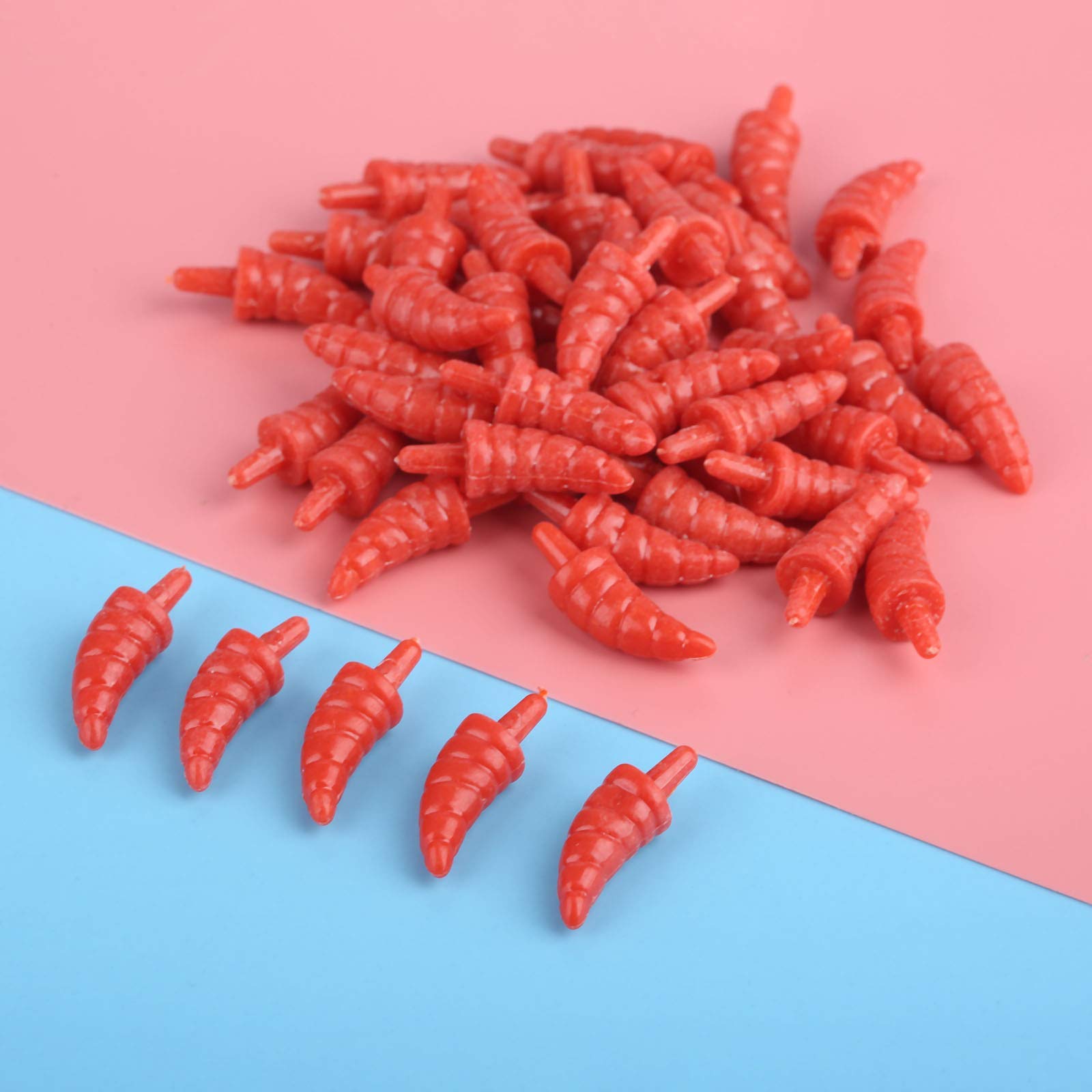 50PCS Mini Snowman Nose Plastic Red Nose DIY Ornament Christmas Decoration Craft for Santa Claus Noses