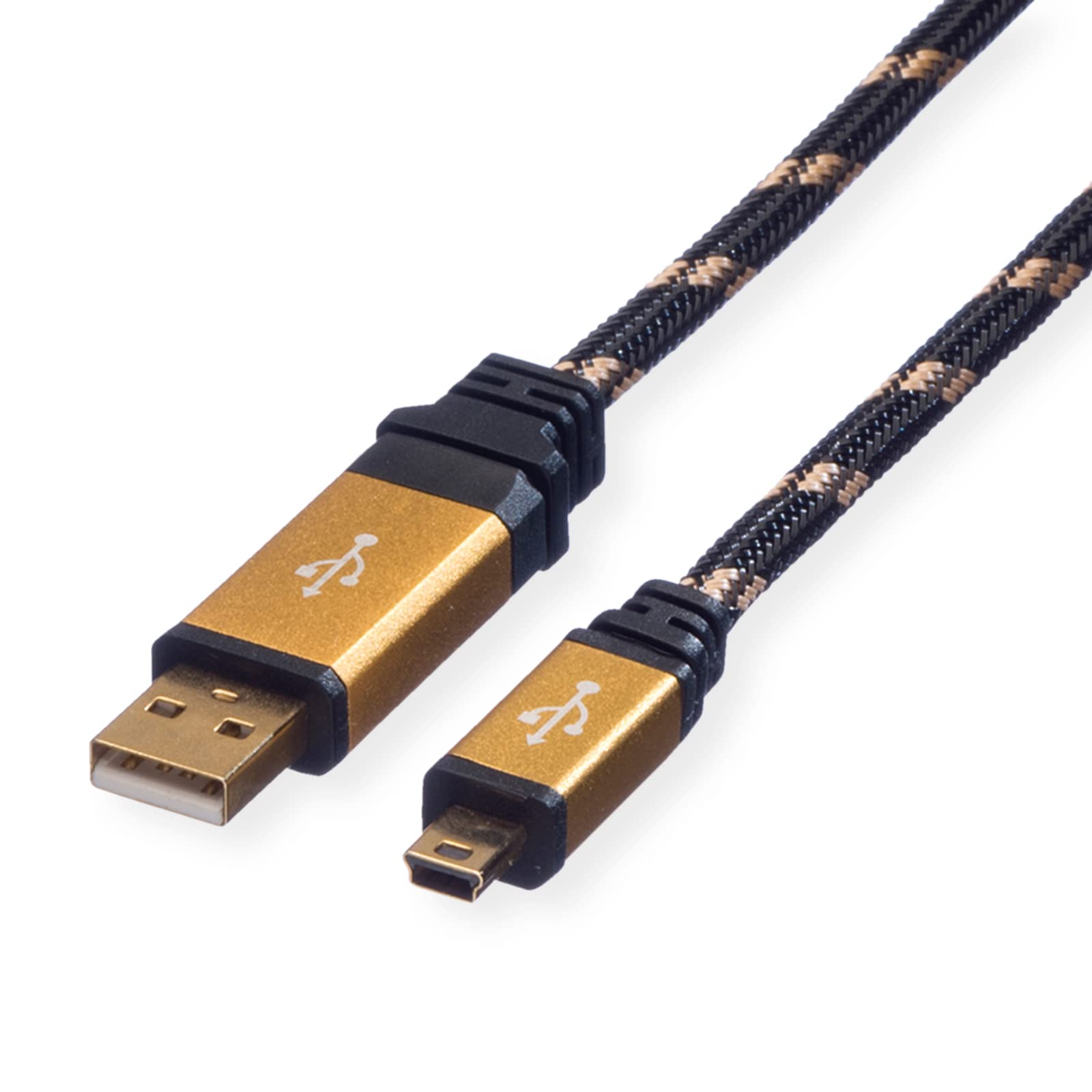 Roline GOLD USB 2.0 Cable | USB Hi-Speed cable Type A - 5-Pin Mini | M/M | 0.8 m