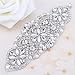 Silver Wedding Rhinestone Applique for Dresses Bridal Belts (1 Piece Silver)