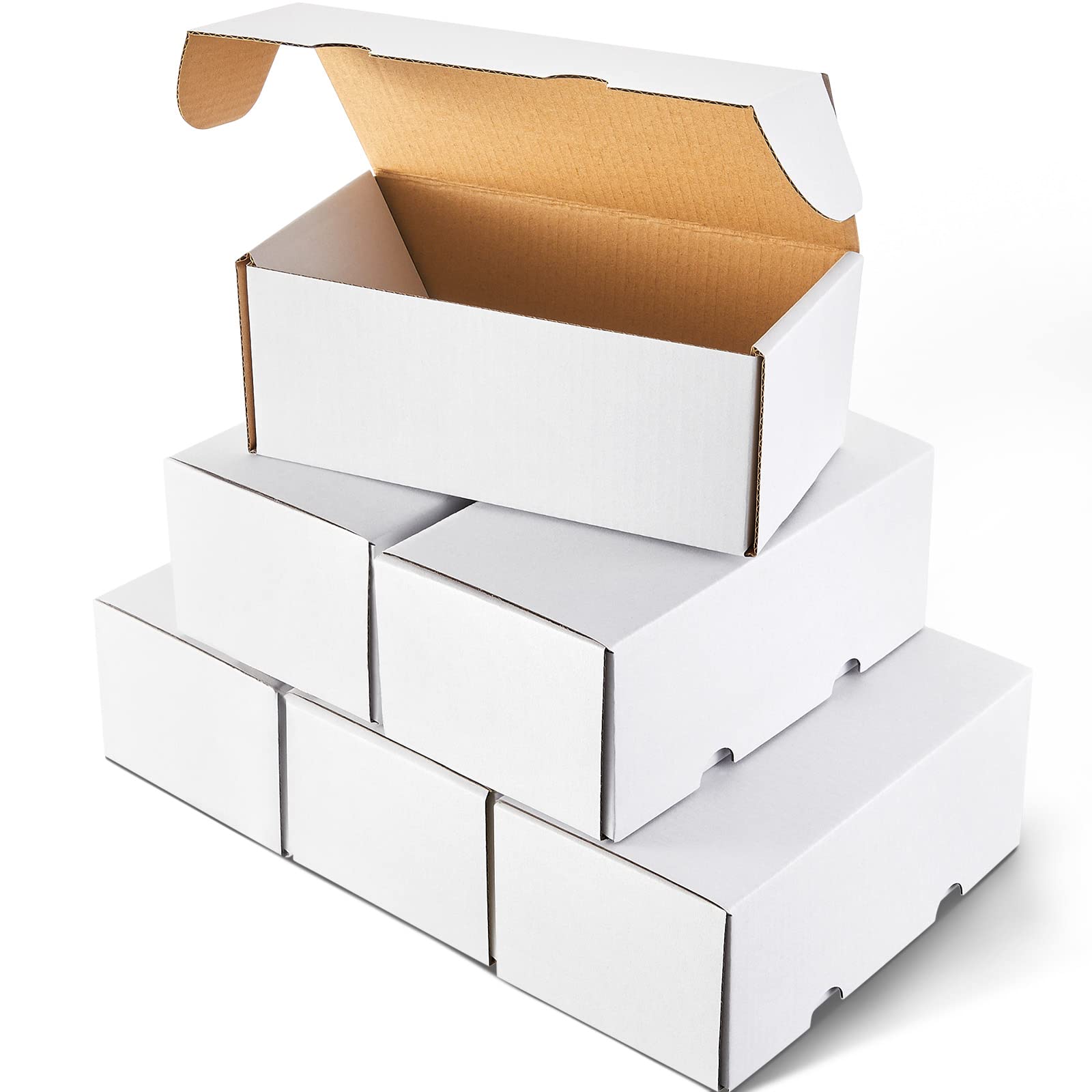 Sepamoon 6 Pcs 400 Count Trading Card Storage Box Game Collectible Sport Trading Cases for Baseball, Football, Basketball Card Storage