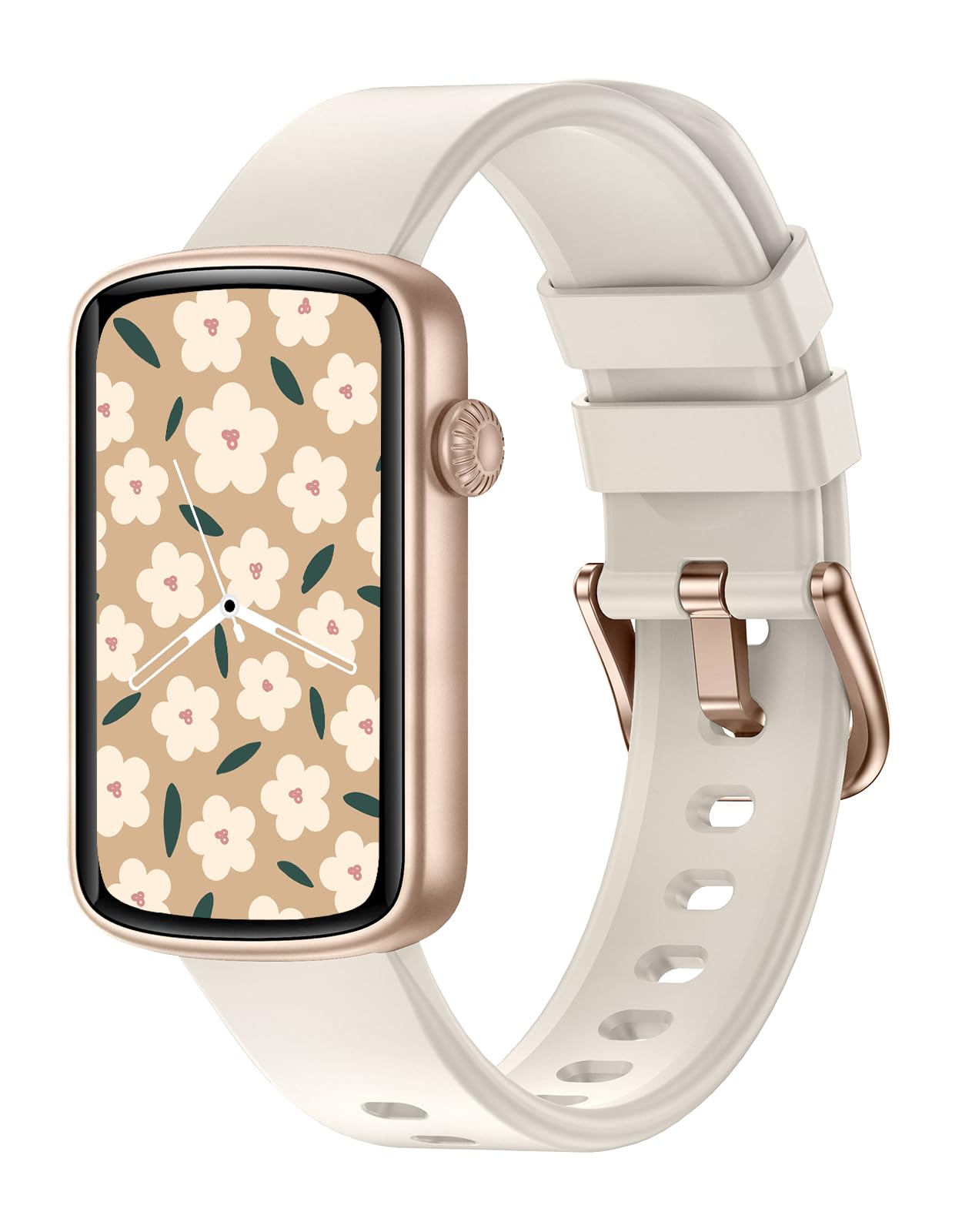 Smartwatch Damen 1.47'' Schmal Fitnessuhr mit Herzfrequenz SpO2 Schlafüberwachung Schrittzähler Kalorienzähler Menstruationszyklus Anruf Whatsapp Mitteilungen Fitness Tracker für Android iOS