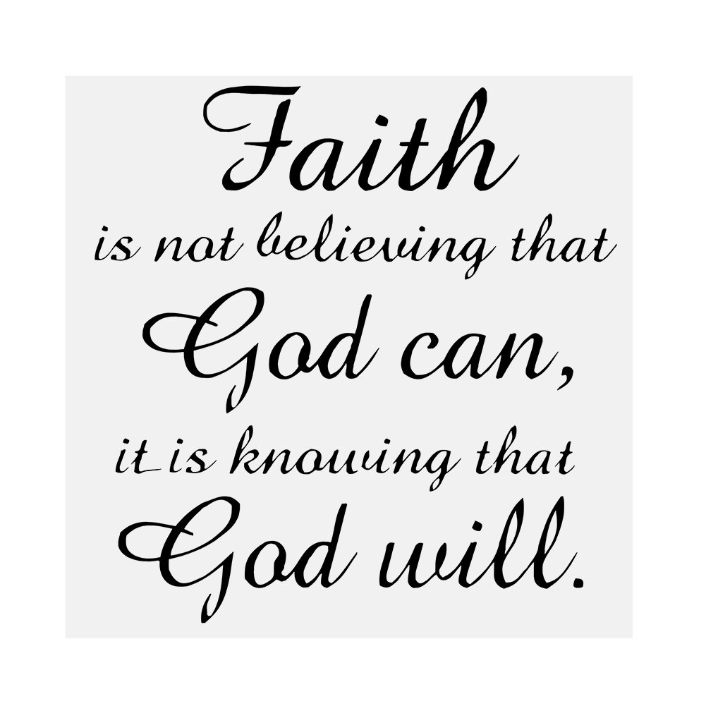 Wall Art For Living Room，Pack of 2 Black PVC Wall Sticker Faith God Quote Art Decal Home Study Room Decoration Removable Originality Stickers Gift