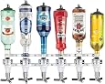 Bar Butler, 4 Bottle Spirits Wine Drinks Optics Dispenser Wall Mounted Bottle Stand Rack Bar Accessory For Vodka Whiskey Rum Gin