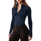 GYM RAINBOW Women's Zip Up Workout Jacket Lightweight Slim Fit Athletic Jacket Cropped Running Gym Tops with Thumb Holes