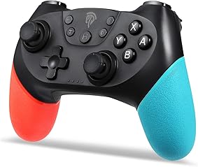 EasySMX Mandos Switch, [2020 Versión] Mandos Bluetooth con Batería Incorporada para Nintendo Switch Pro, Gamepad Switch con Vibración Doble, LED Ajustable y Turbo para Switch, Windows XP/10/7/8/8.1 