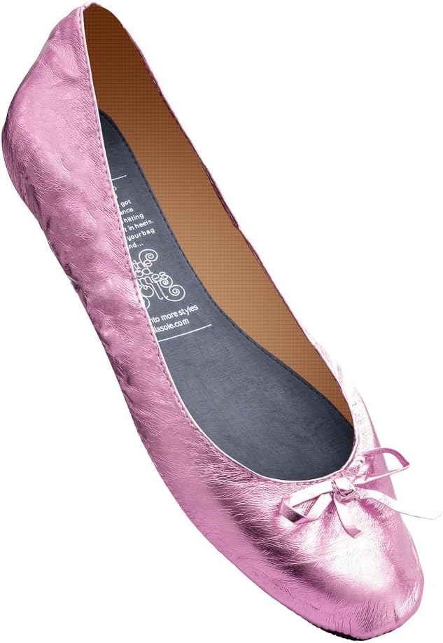 Rollasole Womens Ladies Pretty in Purple Ballerina Ballet Dolly Pump Shoes Purple S