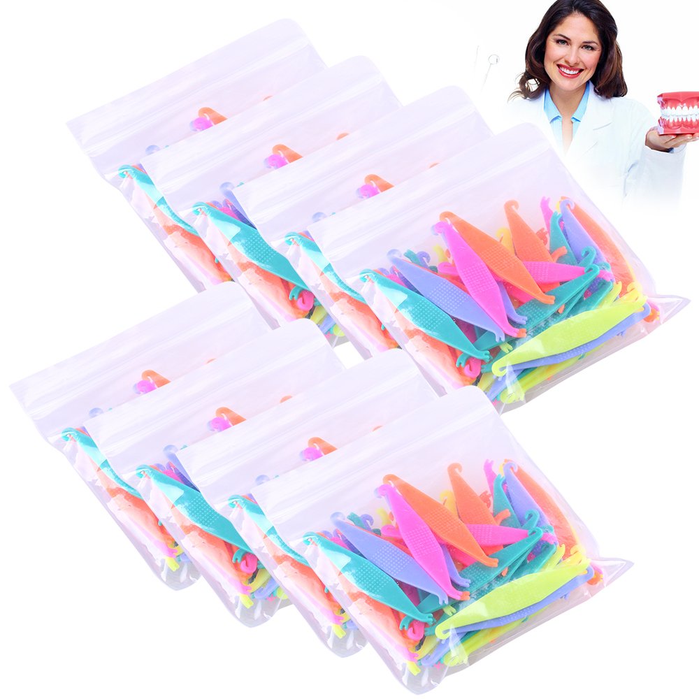 RZJZGZ Dental Elastic Rubber Bands Placers for Braces Disposable Plastic Orthodontic Elastic Placers Multi-color (15PCS) : Beauty