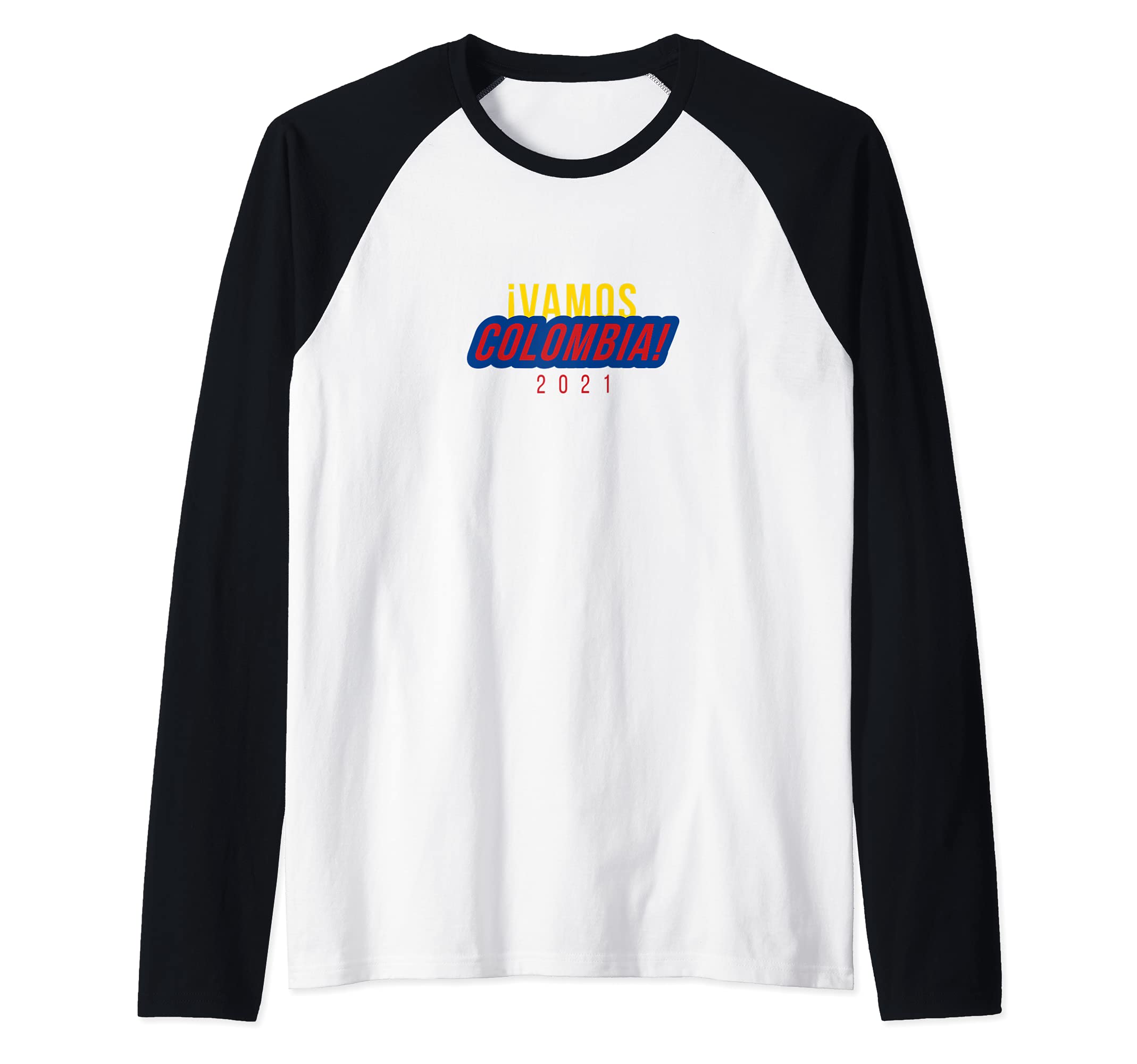 Flag Colombia Raglan Baseball Tee