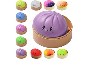 Dumpling Squishy Stress Balls Fidget 感官玩具神秘饺子软挤压减压面团适合成人(Purole-b)