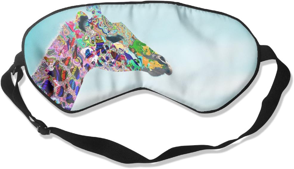 Lu Morality Psychedelic Floral Giraffe Comfortable Lightweight Double-sided Silk Eye Sleep Mask Soft Cover Eyeshade Plane Blindfold