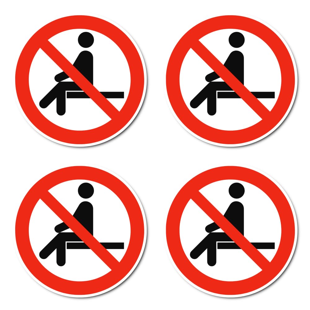 P018 - DIN EN ISO 7010 / ASR A1.3 - Sticker: Diameter 10 cm, Pack of 4