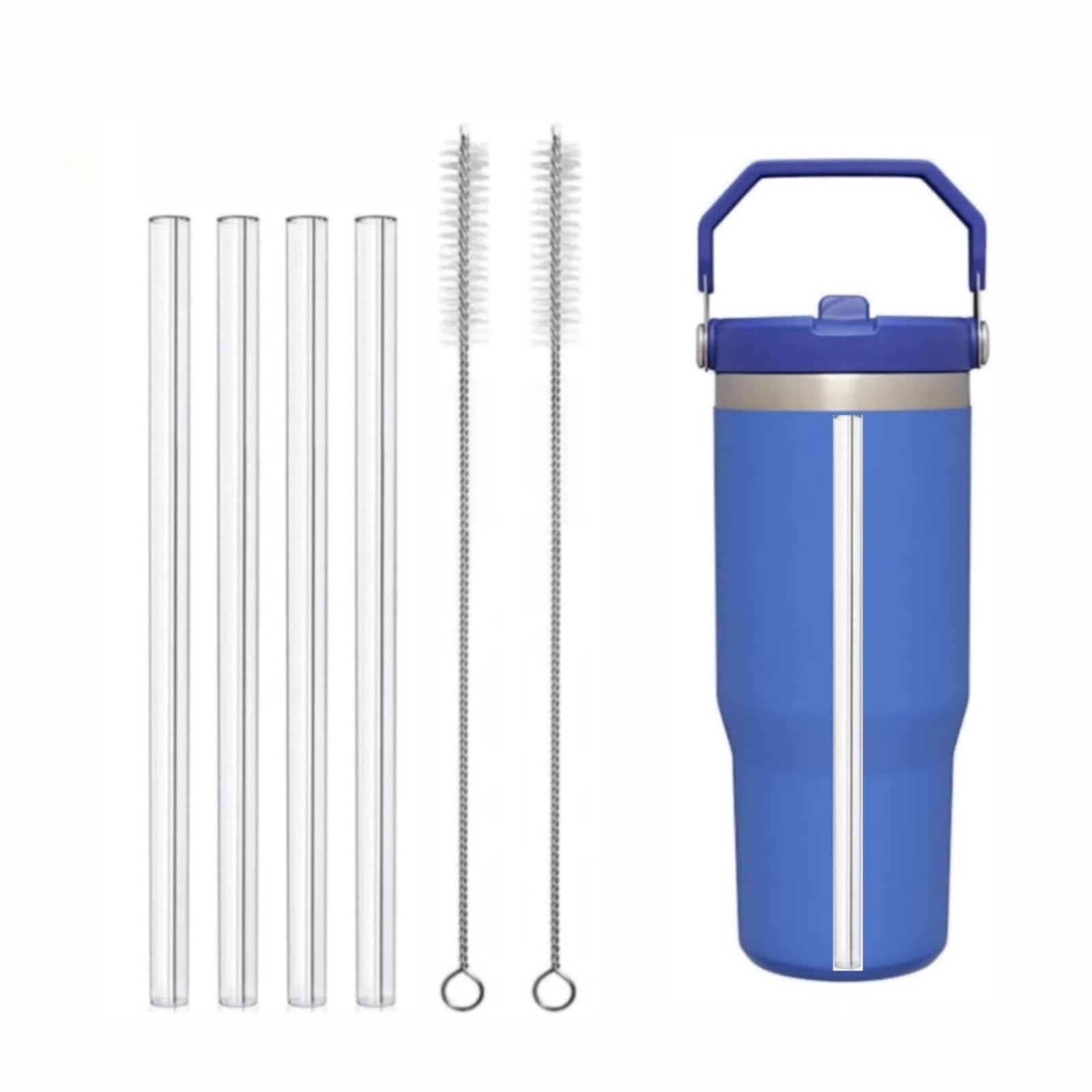 Photo 1 of Replacement Straw Compatible with Stanley Iceflow 30oz Flip Tumbler, Reusable Clear Drinking Straws with Straw Cleaner Brush (Fit Iceflow Original Lid,Not fit for Stanley Iceflow 2.0 30oz Cups)
