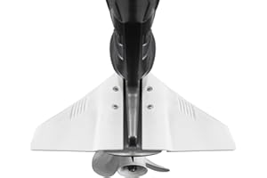 QUICKMARINER QuickMarine Boat Hydrofoil Stabilizer for Marine Outboard and Sterndrive Motors made of PA66 Plastic White