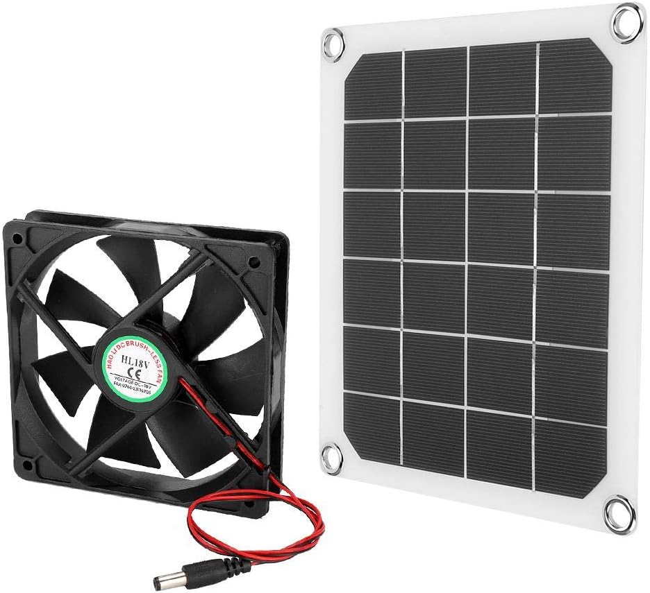 Ventilatore Solare 30W Con Doppia Ventola Per Serre, Pollai E Camper - Raffreddamento Automatico E Senza Batterie