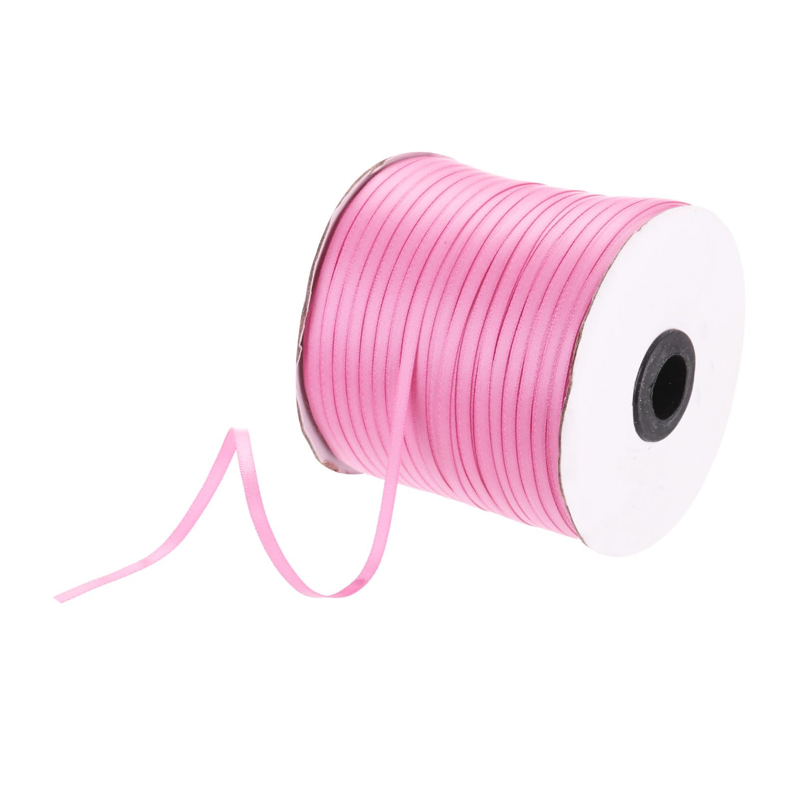 DMiotech 3mm Satin Ribbon 460m/1500ft Thin Double Face Fabric Grosgrain Ribbon for Gift Wrapping Floral Hair Flower Bouquet, Pink