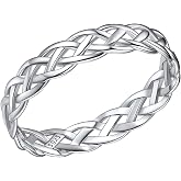PROSILVER 925 Sterling Silver Rings for Women Wedding Band | Hypoallergenic Silver Wedding Ring, Size 4-12, Dainty Triple Rings, Cuban Link, Celtic Knot, X Cross Rings, Comfort Fit