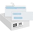Quality Park #8 Double Window Envelopes, Self Seal Security Envelopes for QuickBooks Checks, 3 5/8" x 8 11/16", 24 lb White, 500 per Box (QUA50766)