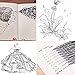 Leedemore Black Letmall Micro Fineliner, Waterproof Archival Ink Line Pens, Sketching, Drafting, Artist Illustration, Technical Drawing,Scrapbooking, 10PCS